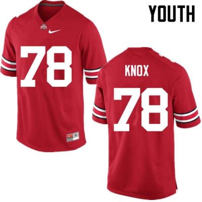 Youth Ohio State Buckeyes #78 Demetrius Knox Red Nike NCAA College Football Jersey October JGD6744QD